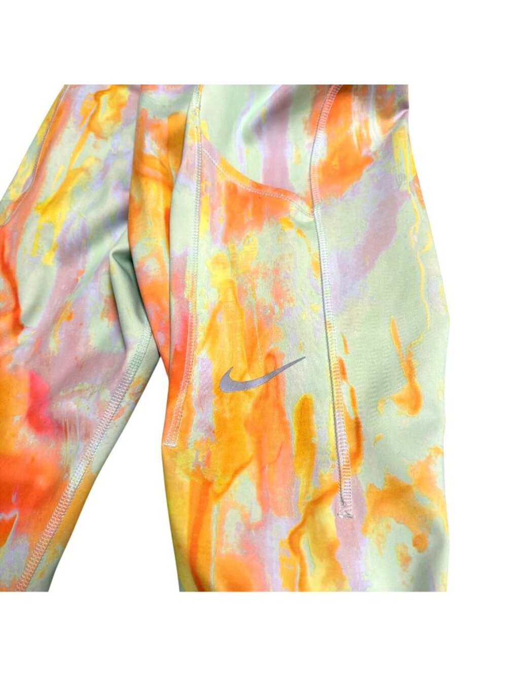 Nike Womens Dri-Fit Leggings Large Multicolor Abstract Print Ventilation Details - Picture 2 of 7